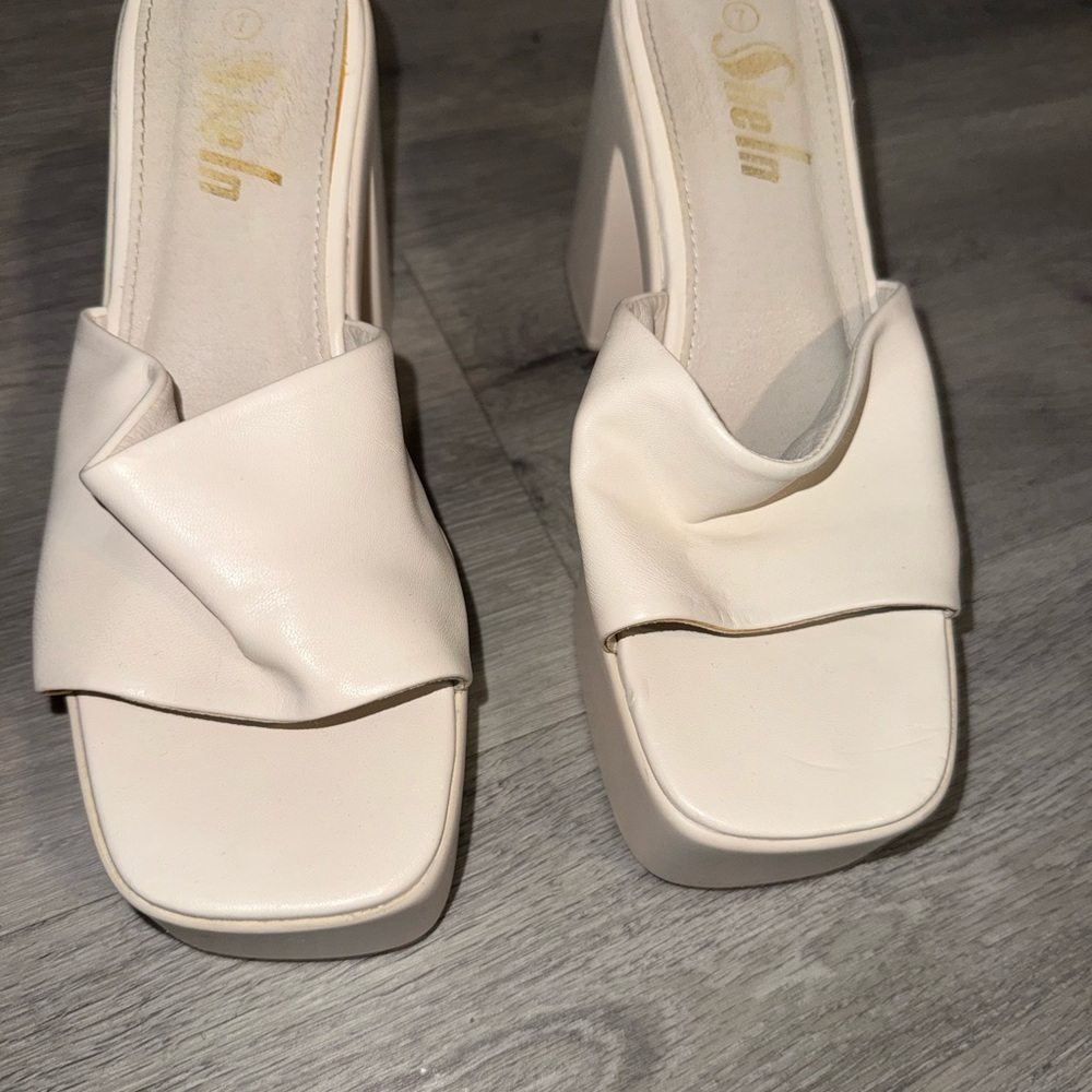 SHEIN Cream Women's Mules